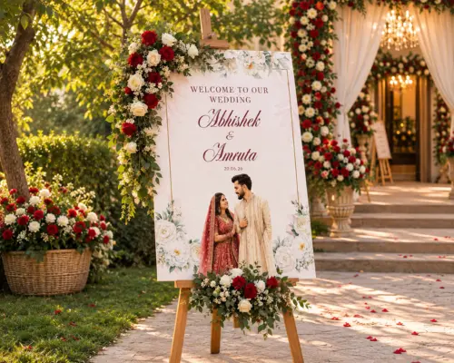 Indian Wedding Welcome Sign Ideas & Wording: 50+ Messages to Copy